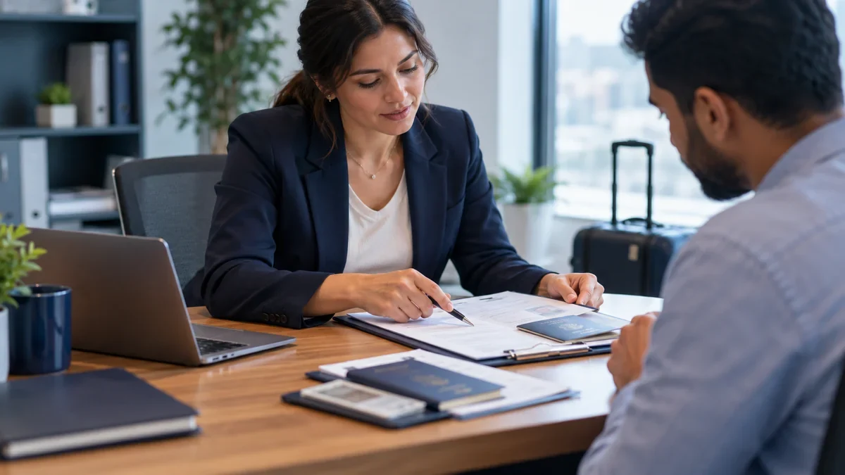 Professionals reviewing business insights